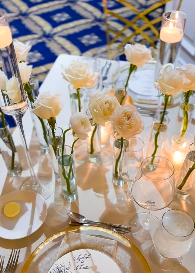 luxury wedding floral decor at trump national resort